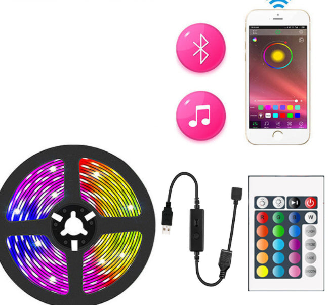 RGB LED Light Strip — Music Sync, App & Remote Control